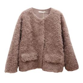 欧货羊羔毛外套女秋冬新款韩版宽松减龄百搭学院风皮毛一体大衣潮