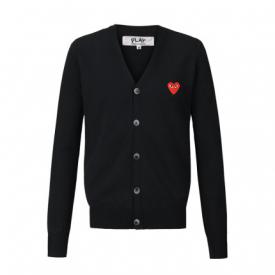 Comme des Garcons川久保玲针织开衫CDG PLAY男女情侣款毛衣...