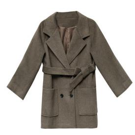 显瘦双面羊绒大衣女小个子中长款毛呢外套女加棉加厚2020秋冬新款